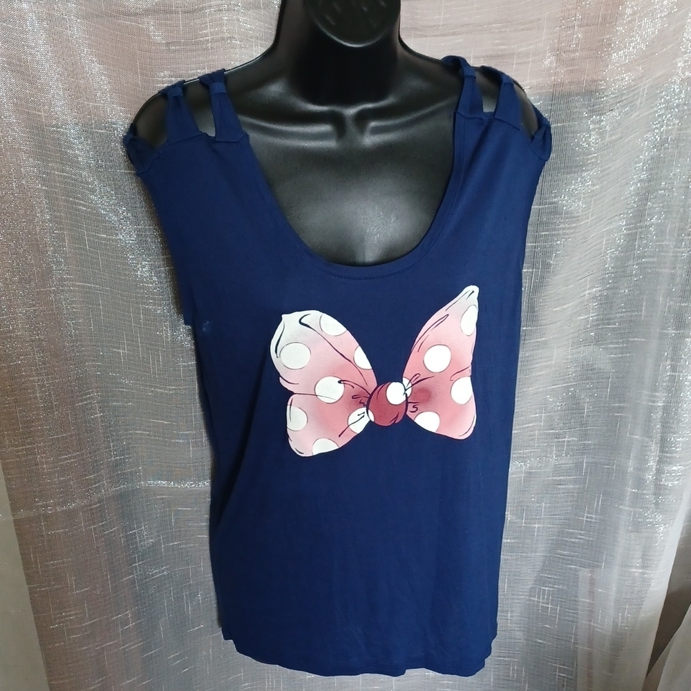 Disney Navy Minnie Mouse Bow Tank, S
